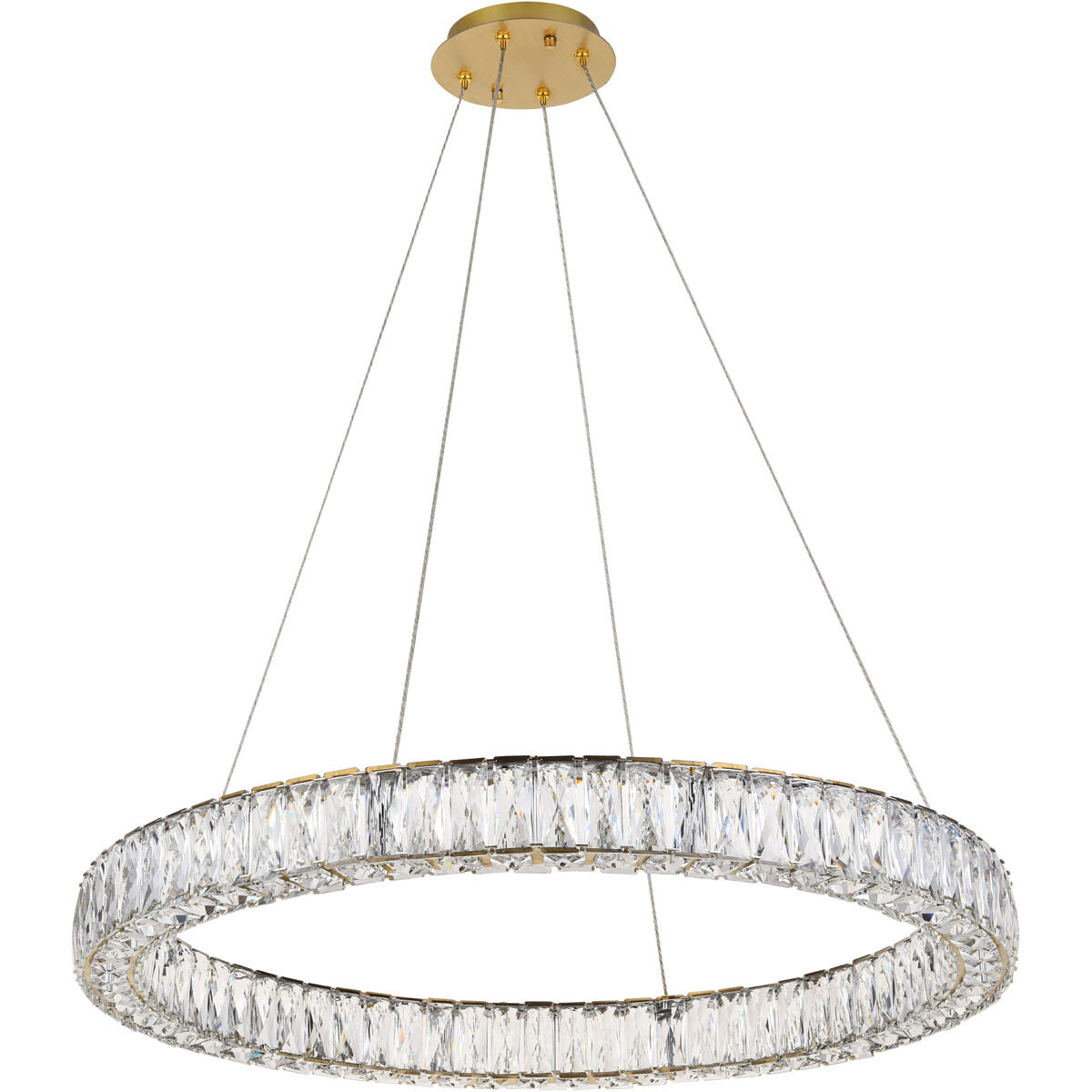 Monroe 32 inch Gold Chandelier Ceiling Light 
