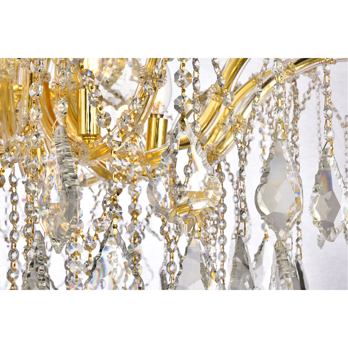 Maria Theresa 8 Light 36 inch Gold Flush Mount Ceiling Light in Royal Cut