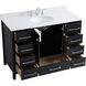 Irene 48 X 22 X 34 inch Black Vanity Sink Set