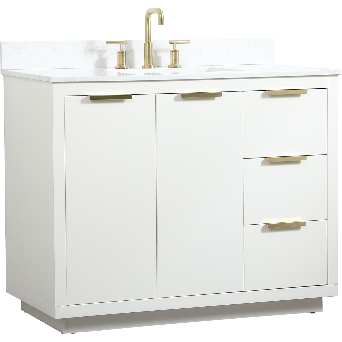 Blake 42 X 22 X 34 inch White Vanity Sink Set