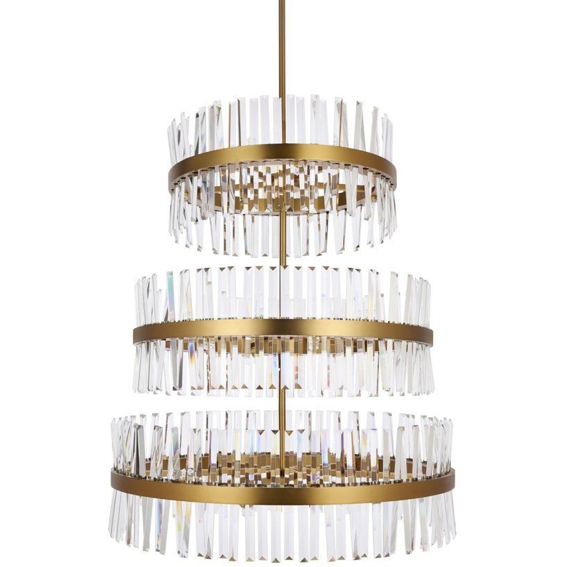 Satin gold light fixtures top
