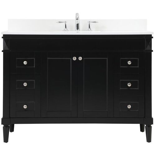Bennett 48 X 21 X 35 inch Black Vanity Sink Set