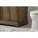 Americana 60 X 22 X 35 inch Driftwood Vanity Sink Set