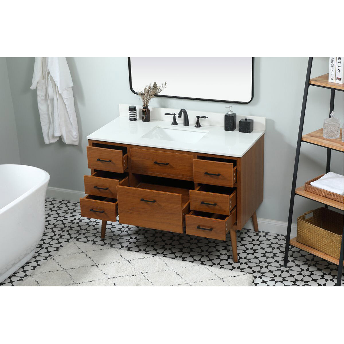 Boise 48 X 22 X 34 inch Teak Vanity Sink Set