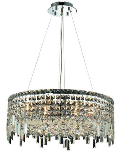 Maxime 12 Light 24 inch Chrome Dining Chandelier Ceiling Light in Royal Cut
