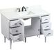Cyrus 48 X 22 X 33.5 inch White Vanity Sink Set in Included