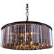 Sydney 10 Light 44 inch Matte Black Pendant Ceiling Light in Silver Shade, Urban Classic