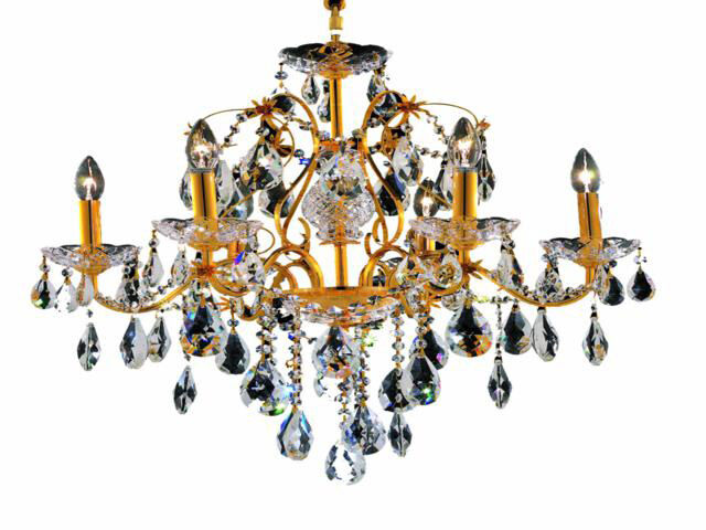 St. Francis 6 Light 24 inch Gold Dining Chandelier Ceiling Light in Royal Cut