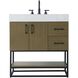 Caroline 32 X 34 inch Chestnut Brown Bathroom Vanity Cabinet