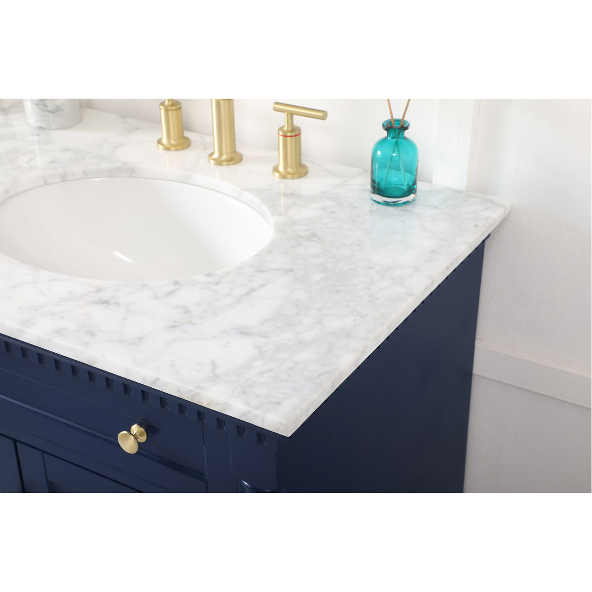 Clarence 72 X 21.5 X 35 inch Blue Vanity Sink Set
