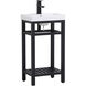 Raya 18 X 14 X 34 inch Black and White Vanity Sink Set