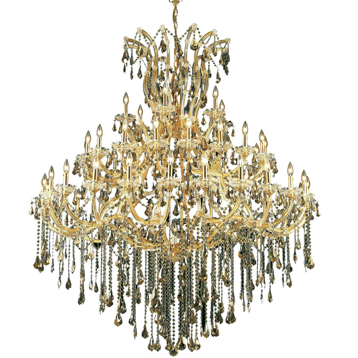 Maria Theresa 49 Light 60 inch Gold Foyer Ceiling Light in Golden Teak