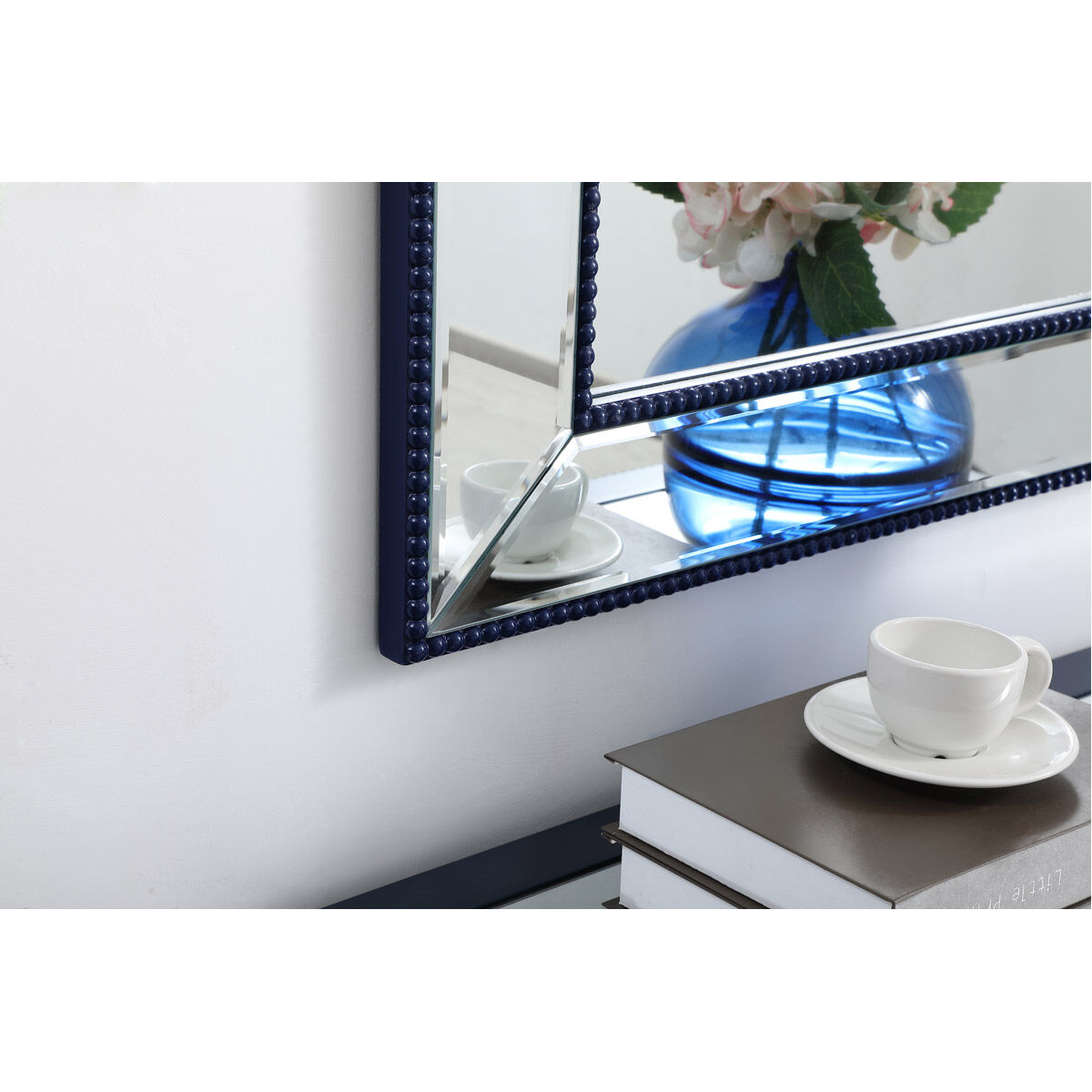 Iris 36 X 24 inch Blue Wall Mirror
