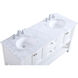 Metropolis 60 X 22 X 34 inch White Vanity Sink Set