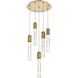 Aurora 5 Light 20 inch Satin Gold Chandelier Ceiling Light