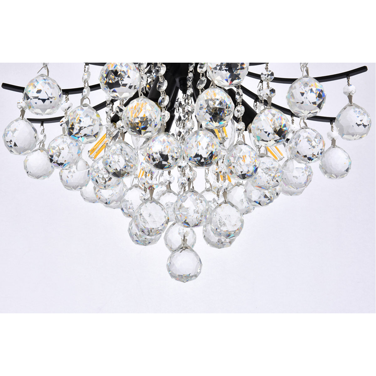 Elegant Lighting V8000D16BK/RC Toureg 6 Light 16 inch Black