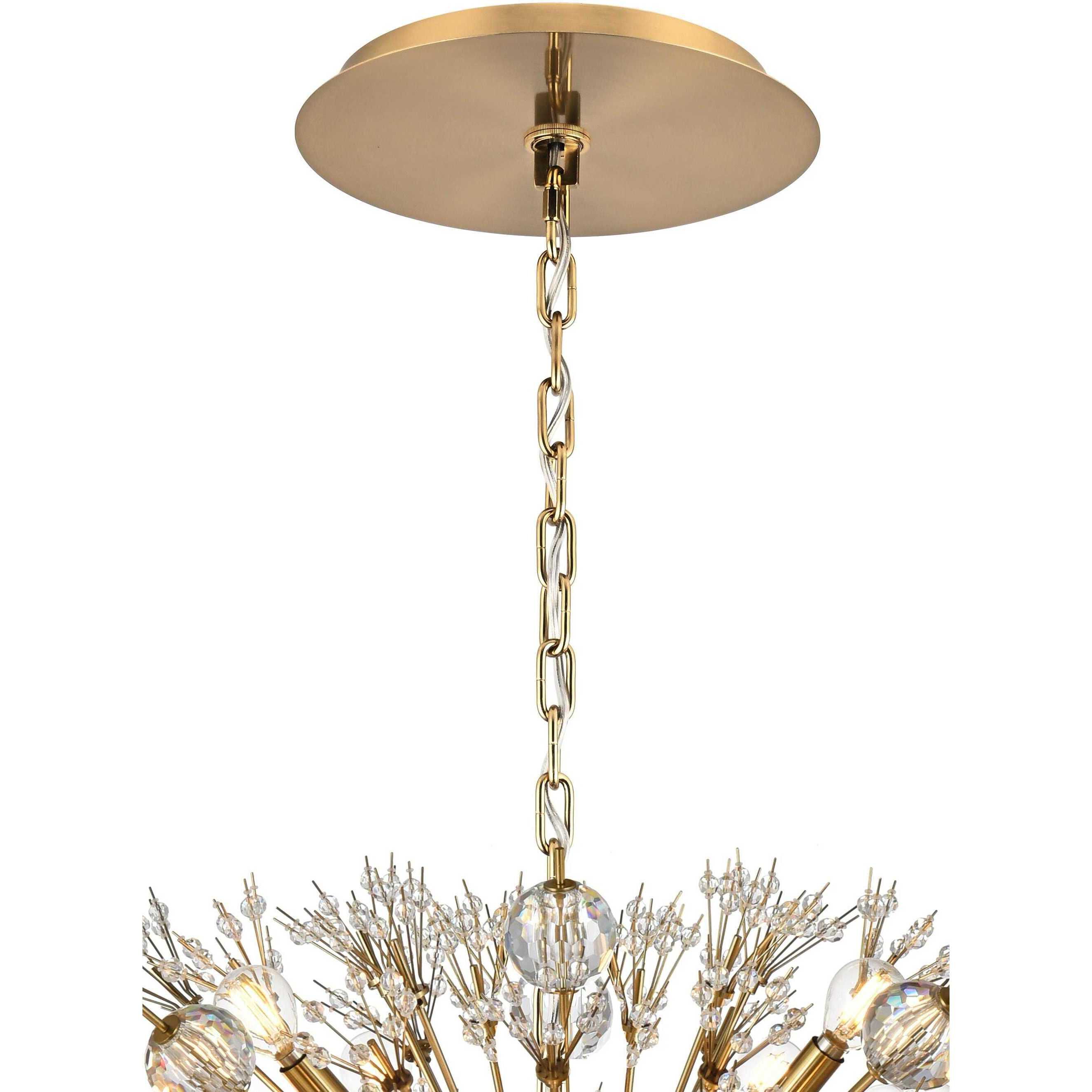 Vera 38 Light 23 inch Gold Pendant Ceiling Light in Satin Gold