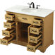 Americana 42 X 22 X 35 inch Natural Wood Vanity Sink Set