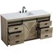 Austin 60 X 34 inch Natural Oak Bathroom Vanity Cabinet