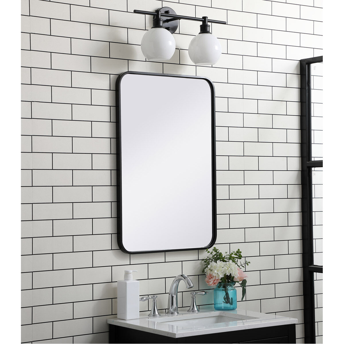 Evermore 30 X 20 inch Black Mirror