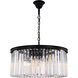 Sydney 8 Light 32 inch Matte Black Chandelier Ceiling Light, Urban Classic