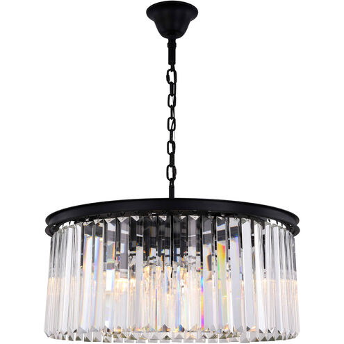 Sydney 8 Light 32 inch Matte Black Chandelier Ceiling Light, Urban Classic