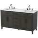 Virginia 60 X 35 inch Mocha Brown Bathroom Vanity Cabinet