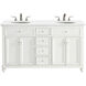 Otto 60 X 21 X 35 inch Antique White Vanity Sink Set