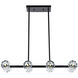 Eren 8 Light 8 inch Black Pendant Ceiling Light