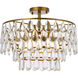 Mila 5 Light 18 inch Brass Flush Mount Ceiling Light