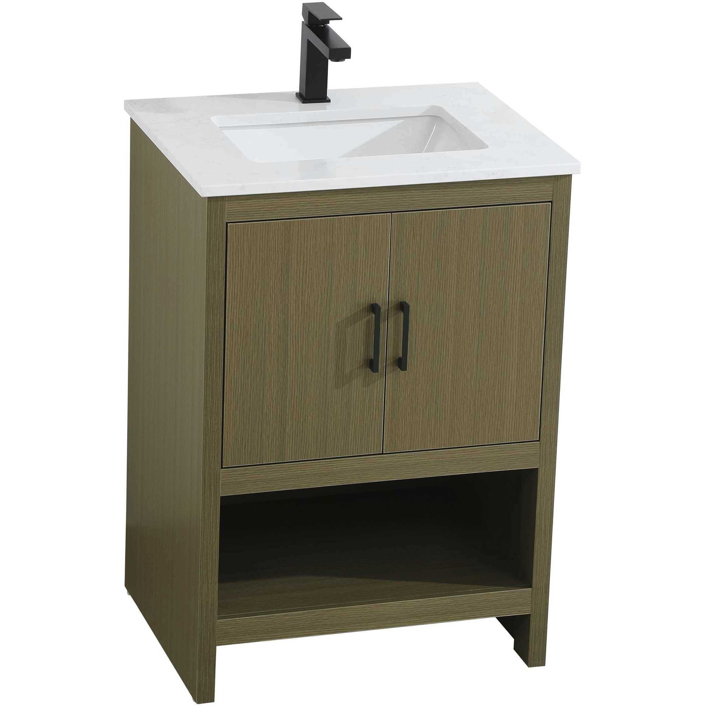 Ira 24 X 34 inch Chestnut Brown Bathroom Vanity Cabinet