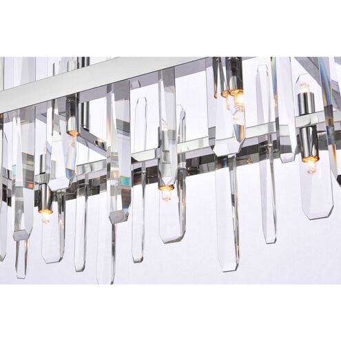 Serena 16 Light 30 inch Chrome Linear Chandelier Ceiling Light