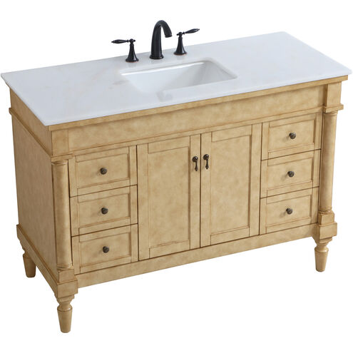 Lexington 48 X 21.5 X 35 inch Antique Beige Vanity Sink Set