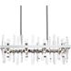 Serena 16 Light 30 inch Chrome Linear Chandelier Ceiling Light 