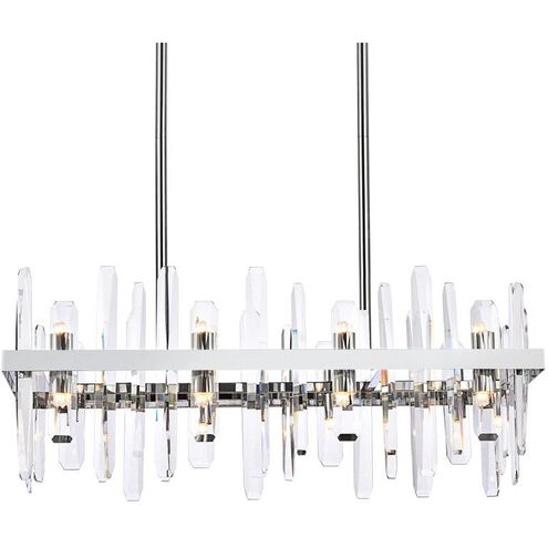 Serena 16 Light 30 inch Chrome Linear Chandelier Ceiling Light