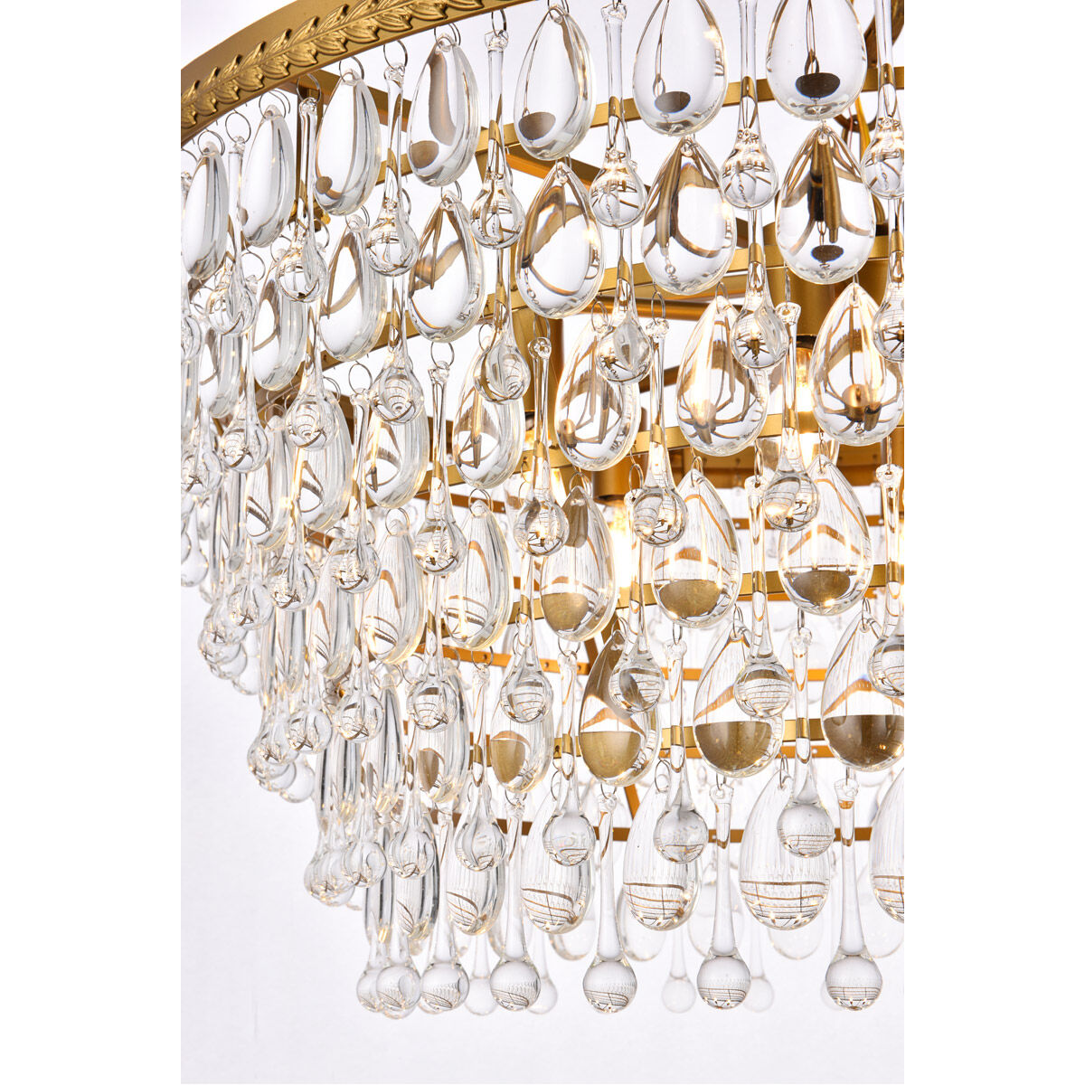 Nordic 6 Light 28 inch Brass Chandelier Ceiling Light