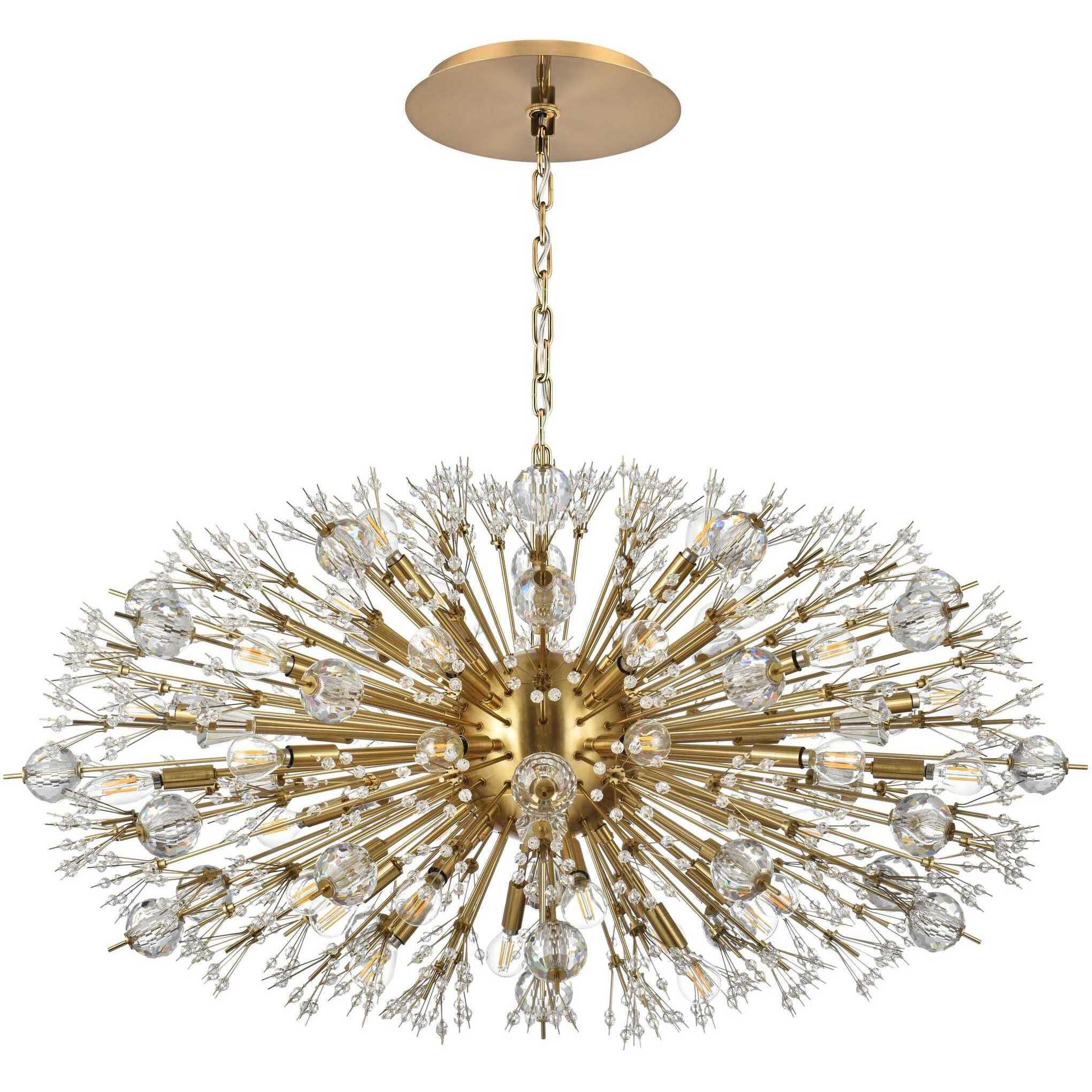Vera 38 Light 23 inch Gold Pendant Ceiling Light in Satin Gold