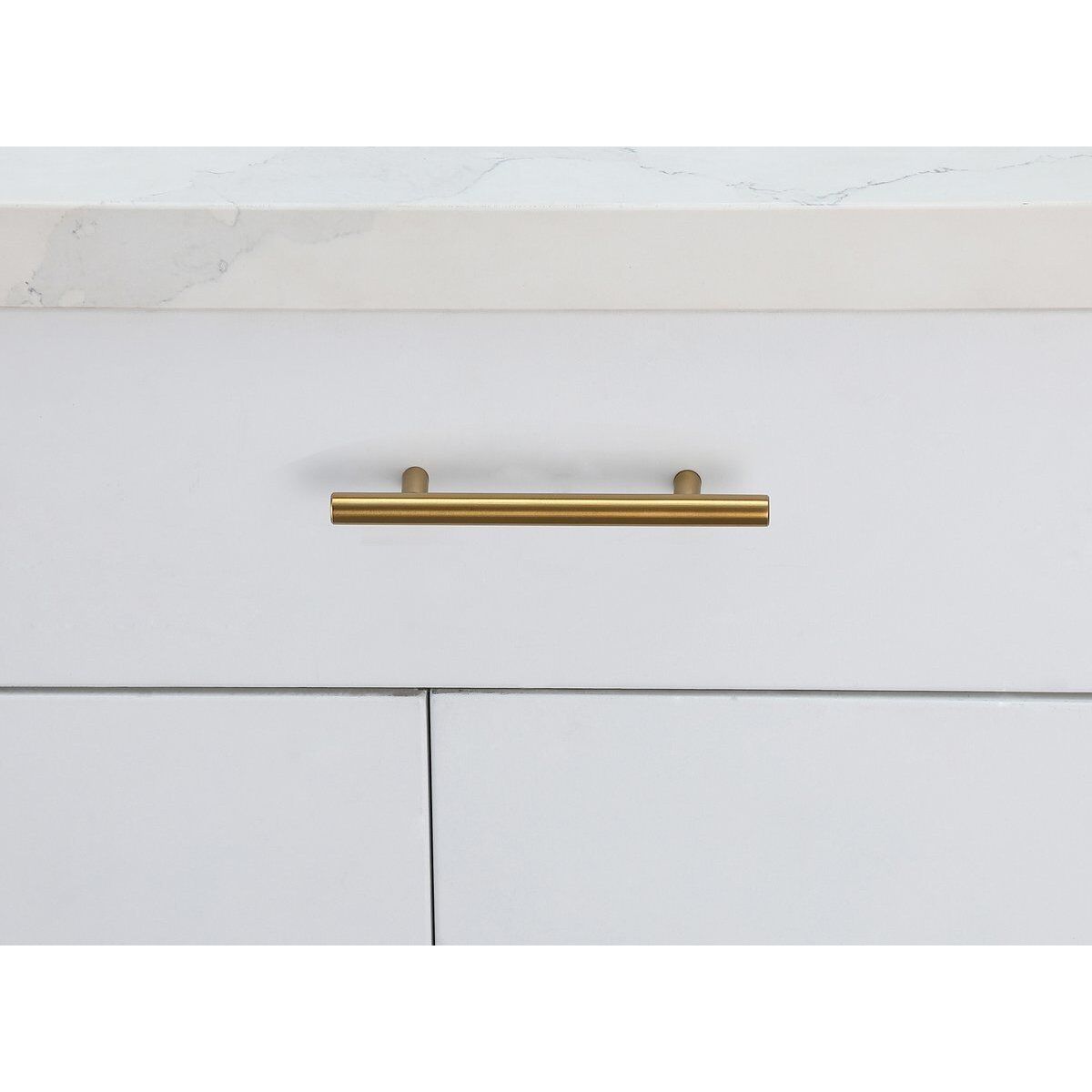 Quinn Brass Hardware Drawer Pull, Set of 10