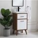 Boise 18 X 18 X 33 inch Matte White and Black Vanity Sink Set