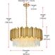 Willow 8 Light 24 inch Satin Gold Chandelier Ceiling Light