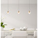 Eren 3 Light 28 inch Gold Linear Pendant Ceiling Light