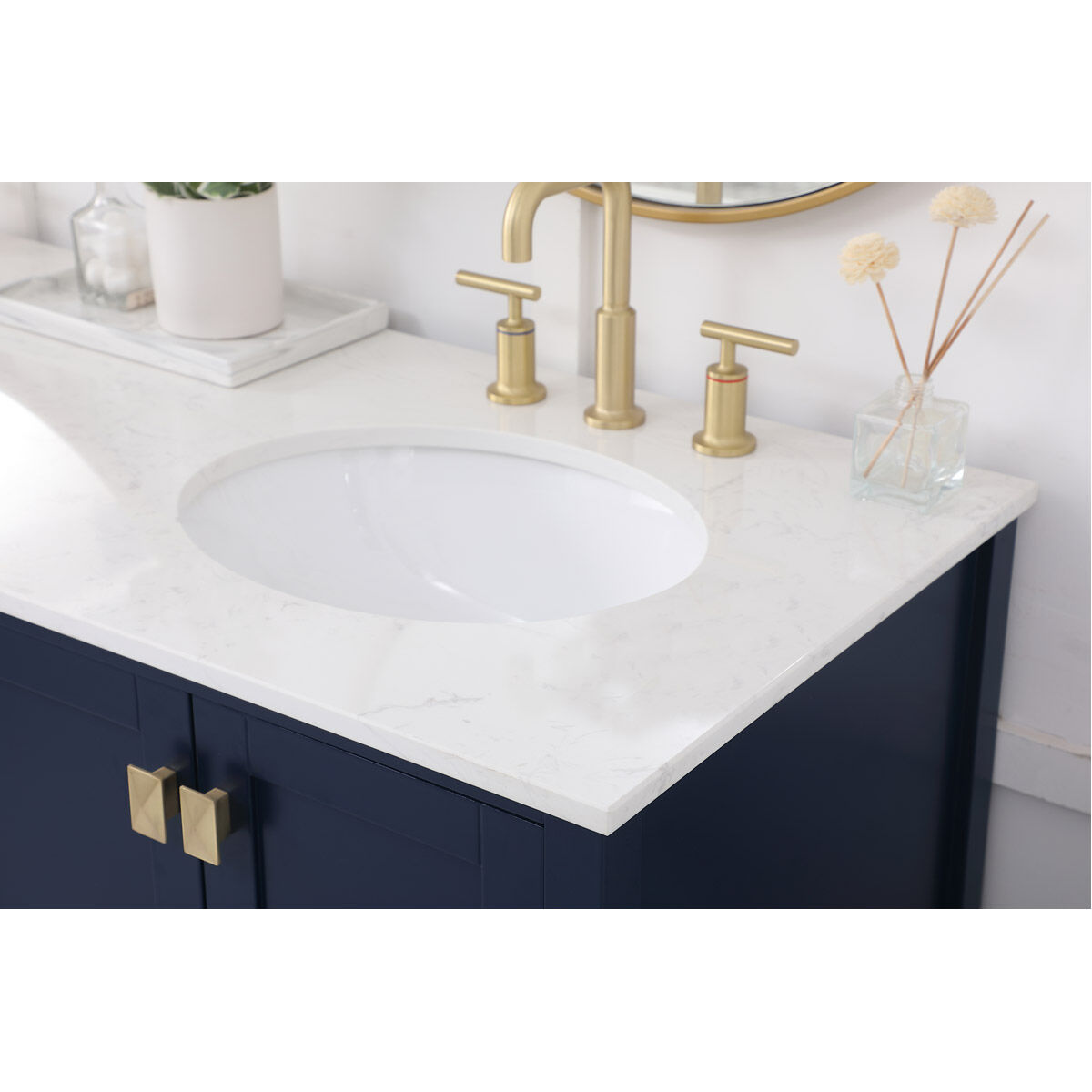 Irene 60 X 22 X 34 inch Blue Vanity Sink Set
