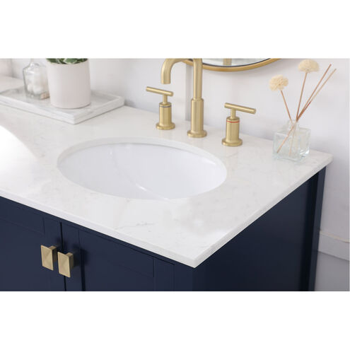 Irene 60 X 22 X 34 inch Blue Vanity Sink Set