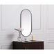 Asha 48 X 24 inch Black Mirror in 24 x 48