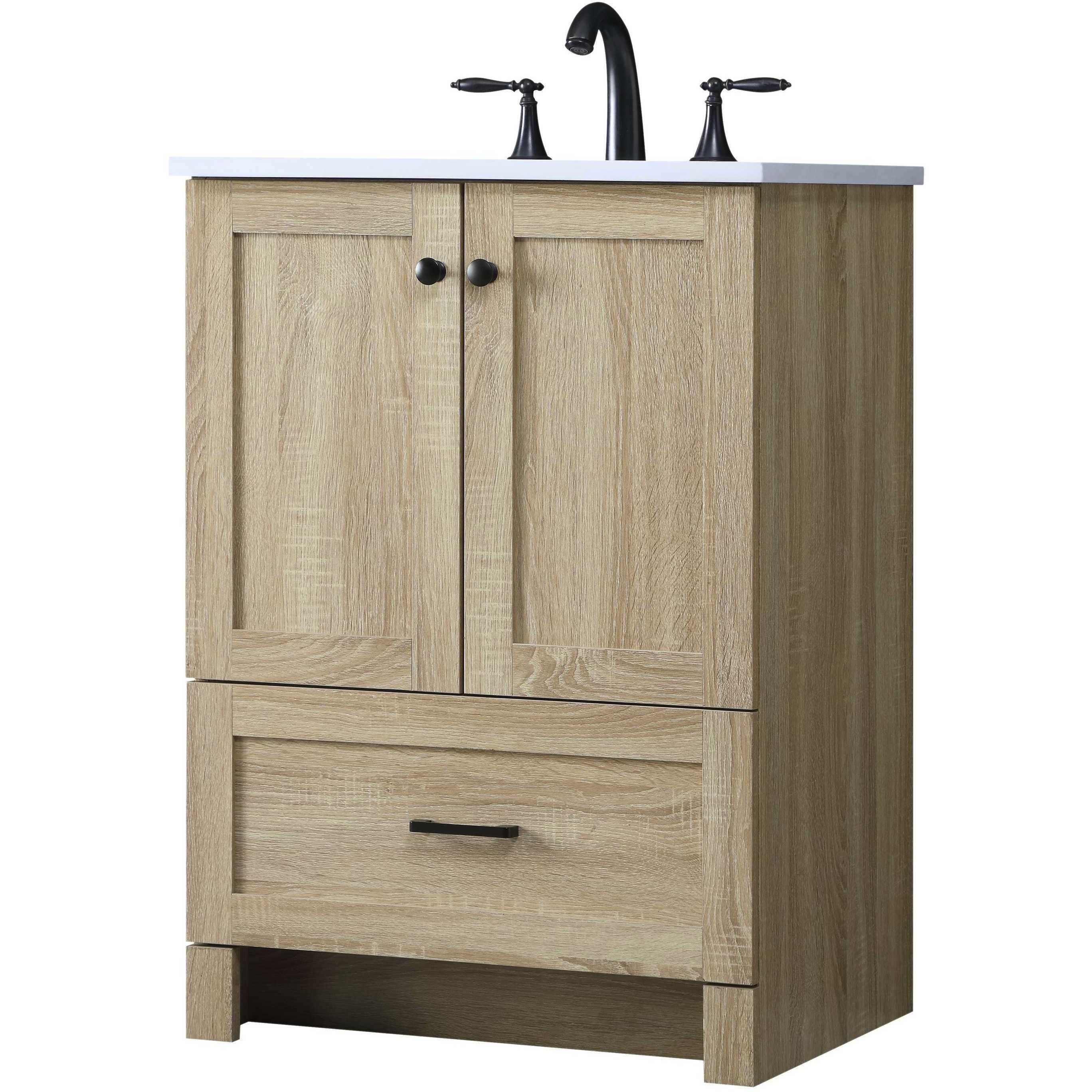 Soma 24 X 34 inch Mango Wood Bathroom Vanity Cabinet
