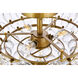 Emilia 3 Light 16 inch Brass Flush Mount Ceiling Light