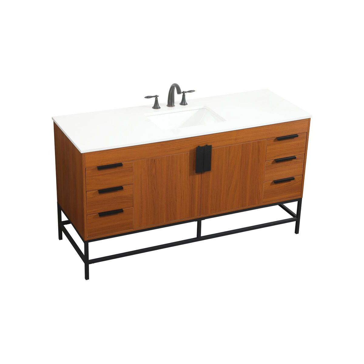 Eugene 60 X 22 X 34 inch Teak Vanity Sink Set