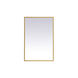 Pier 40 X 20 inch Brass LED Mirror
