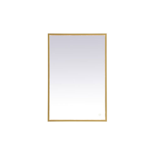 Pier 40 X 20 inch Brass LED Mirror