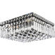 Maxime 5 Light 14 inch Black and Clear Flush Mount Ceiling Light